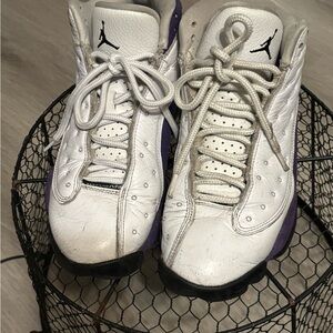 Jordan Athletic Shoes White and Purple